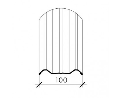Евроштакетник М - образный, 100 мм, ПЭ, толщина - 0,5 мм.