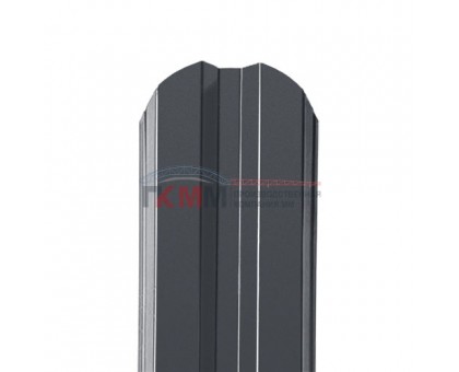 Металлический штакетник М-образный фигурный, двусторонний 0,4 мм 