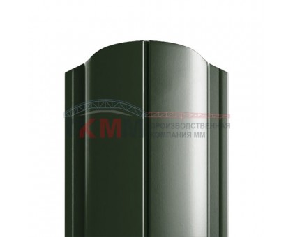 Штакетник металлический полукруглый 117 мм, толщина 0,35 мм.