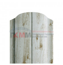 Штакетник металлический полукруглый 128 мм, принтек.