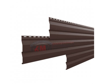 Металлосайдинг - Корабельная Доска 0,5 Quarzit RAL8017 шоколад