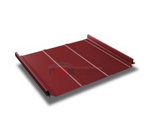 Кликфальц Line 0,45 PE с пленкой на замках RAL 3011 коричнево-красный