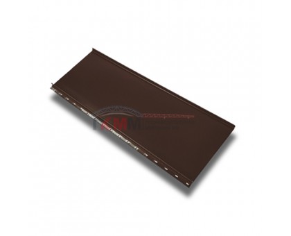 Кликфальц mini 0,5 Quarzit Pro Matt с пленкой на замках RAL 8017 шоколад