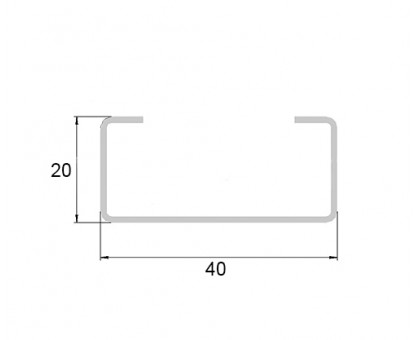 С-профиль перфорированный К108 40x20x2500-3,0 мм, оцинкованный