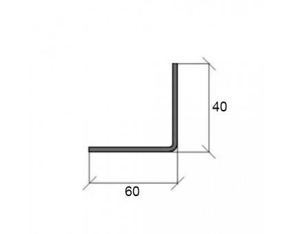 L-профиль перфорированный К242 60x40x2000-2,0 мм, оцинкованный
