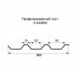 Профнастил С44-0,6м с нестандартной шириной, толщина 0,4 окрашенный