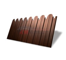 Профнастил фигурный С10 - 0,45 Окрас - Б, Print Elite Choco Wood