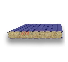 Стеновые сэндвич-панели минеральная вата-0.5/0.5, ширина 1200 мм, толщина 60 мм, RAL5002