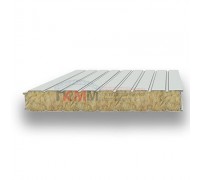 Стеновые сэндвич-панели минеральная вата-0.5/0.5, ширина 1200 мм, толщина 80 мм, RAL7035