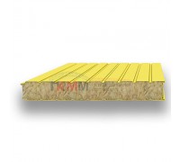 Стеновые сэндвич-панели минеральная вата-0.5/0.5, ширина 1200 мм, толщина 250 мм, RAL1018