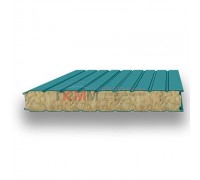 Стеновые сэндвич-панели минеральная вата-0.5/0.5, ширина 1200 мм, толщина 200 мм, RAL5021
