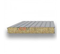 Стеновые сэндвич-панели минеральная вата-0.5/0.5, ширина 1200 мм, толщина 100 мм, RAL7004