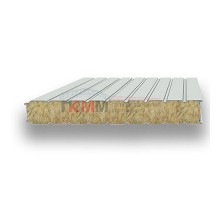 Стеновые сэндвич-панели минеральная вата-0.5/0.5, ширина 1200 мм, толщина 200 мм, RAL7035