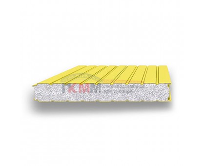 Стеновые сэндвич-панели пенополистирол-0.5/0.5, ширина 1200 мм, толщина 50 мм, RAL1018