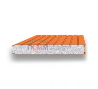 Стеновые сэндвич-панели пенополистирол-0.5/0.5, ширина 1200 мм, толщина 50 мм, RAL2004
