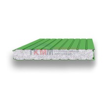 Стеновые сэндвич-панели пенополистирол-0.5/0.5, ширина 1000 мм, толщина 50 мм, RAL6018