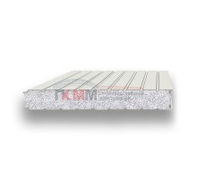 Стеновые сэндвич-панели пенополистирол-0.5/0.5, ширина 1000 мм, толщина 50 мм, RAL9002