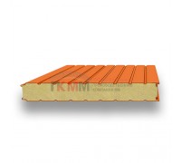 Стеновые сэндвич-панели пенополиуретан-0.5/0.5, ширина 1200 мм, толщина 80 мм, RAL2004