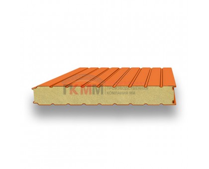 Стеновые сэндвич-панели пенополиуретан-0.5/0.5, ширина 1000 мм, толщина 60 мм, RAL2004