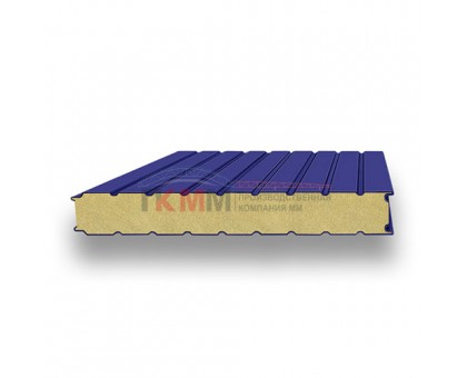Стеновые сэндвич-панели пенополиуретан-0.5/0.5, ширина 1000 мм, толщина 50 мм, RAL5002