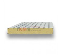 Стеновые сэндвич-панели пенополиуретан-0.5/0.5, ширина 1200 мм, толщина 100 мм, RAL7035