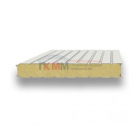 Стеновые сэндвич-панели пенополиуретан-0.5/0.5, ширина 1000 мм, толщина 100 мм, RAL9002