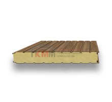 Стеновые сэндвич-панели пенополиуретан-0.5/0.5, ширина 1000 мм, толщина 40 мм, дуб античный