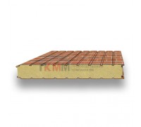 Стеновые сэндвич-панели пенополиуретан-0.5/0.5, ширина 1200 мм, толщина 100 мм, кирпичная кладка