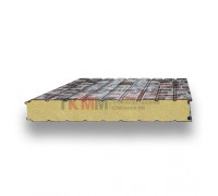Стеновые сэндвич-панели пенополиуретан-0.5/0.5, ширина 1000 мм, толщина 80 мм, кварцевый сланец