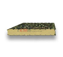 Стеновые сэндвич-панели пенополиуретан-0.5/0.5, ширина 1000 мм, толщина 40 мм, милитари