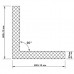 Угловая сэндвич-панель горизонтальная пенополиизоцианурат-0.5/0.5, ширина 1200 мм, толщина 50 мм, RAL3011