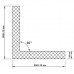 Угловая сэндвич-панель горизонтальная пенополиуретан-0.5/0.5, ширина 1000 мм, толщина 150 мм, RAL7047