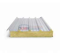 Кровельные алюминиевые сэндвич-панели из минеральной ваты, ширина 1000 мм, толщина 100 мм,