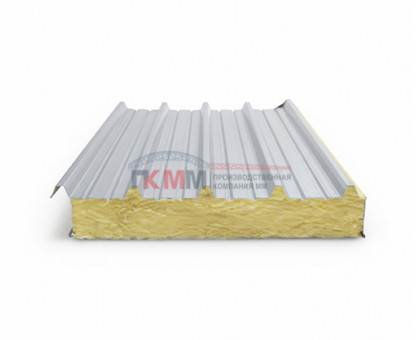 Кровельные алюминиевые сэндвич-панели из минеральной ваты, ширина 1000 мм, толщина 100 мм,