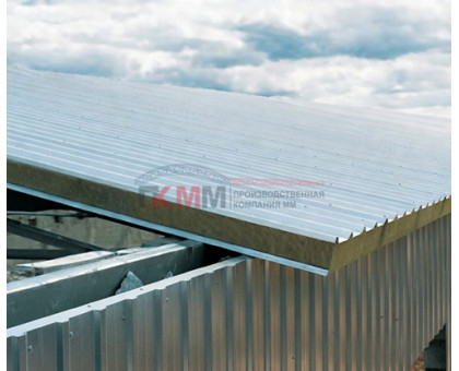 Кровельные алюминиевые сэндвич-панели из пенополиизоцианурата, ширина 1200 мм, толщина 40 мм,