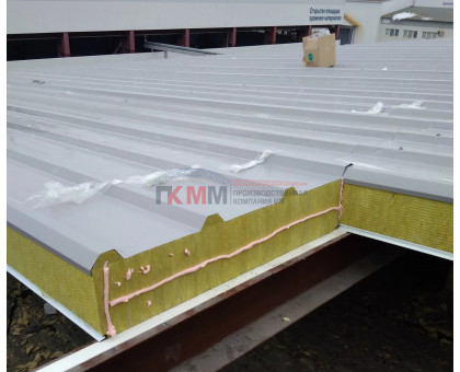Кровельные алюминиевые сэндвич панели из пенополиуретана, ширина 1000 мм, толщина 20 мм,