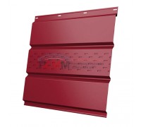 Софит металлический центральная перфорация 0,45 PE с пленкой RAL 3003 рубиново-красный