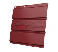 Софит металлический центральная перфорация 0,45 PE с пленкой RAL 3011 коричнево-красный