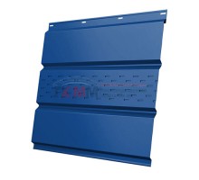 Софит металлический центральная перфорация 0,4 PE с пленкой RAL 5005 сигнальный синий