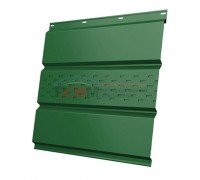 Софит металлический центральная перфорация 0,45 PE с пленкой RAL 6002 лиственно-зеленый