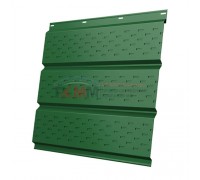 Софит металлический полная перфорация 0,45 PE с пленкой RAL 6002 лиственно-зеленый
