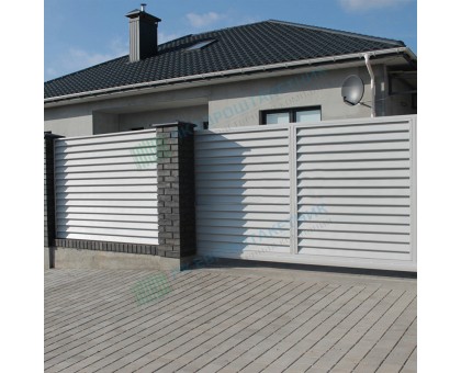 Забор-жалюзи S 58х151 мм, ПЭ, Ral 9003 - 0,4мм.