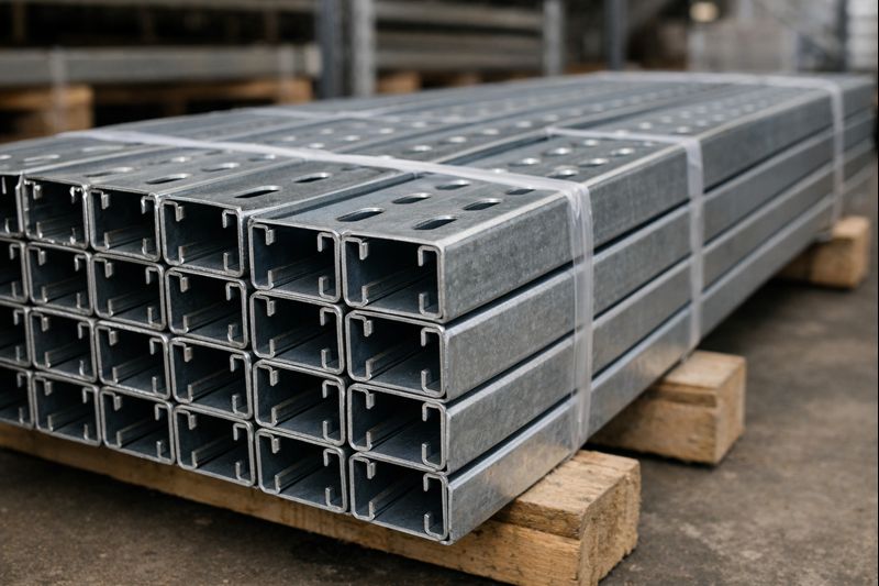 Упаковка и маркировка партии C-профиля ЛСТК