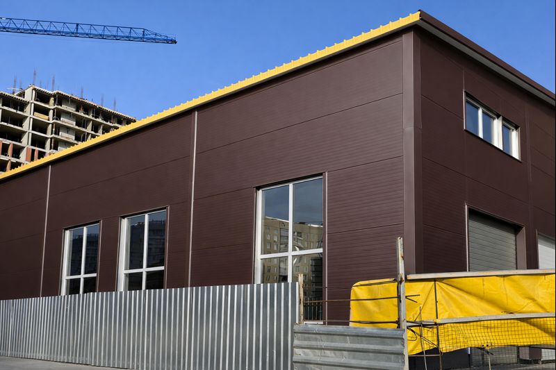 Монтаж двухслойных сэндвич-панелей — пример узла/фасада