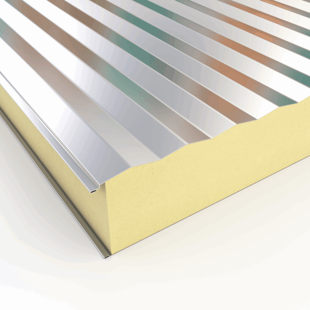 Сэндвич-панели из нержавейки — пример конструкции (обкладка/утеплитель/обкладка)