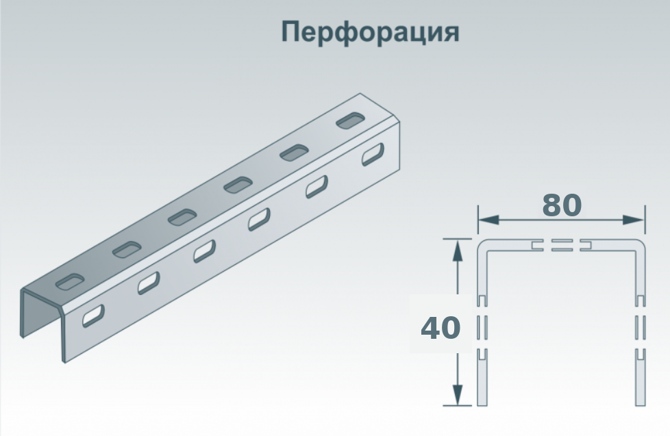 Поставка/упаковка U-образного перфорированного профиля