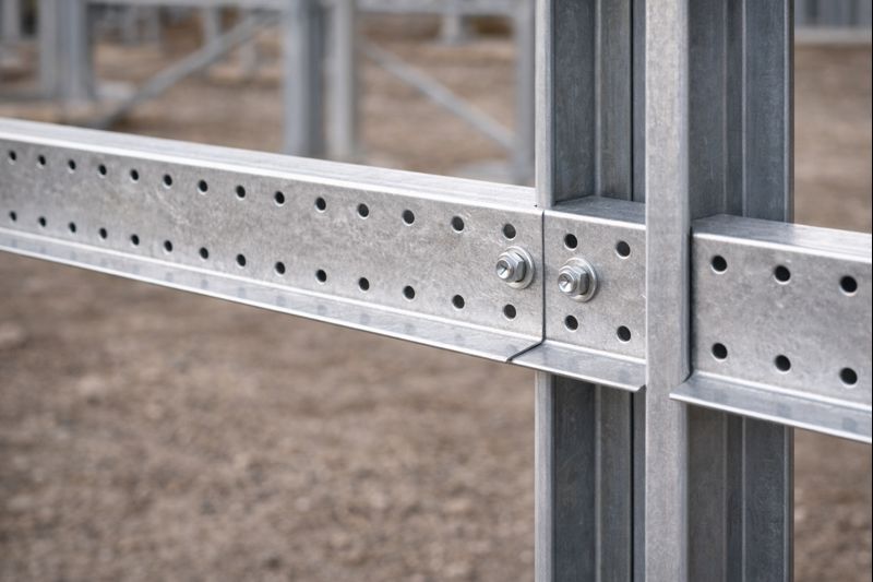 Монтаж Z профиля ЛСТК перфорированного — пример узла/стыка